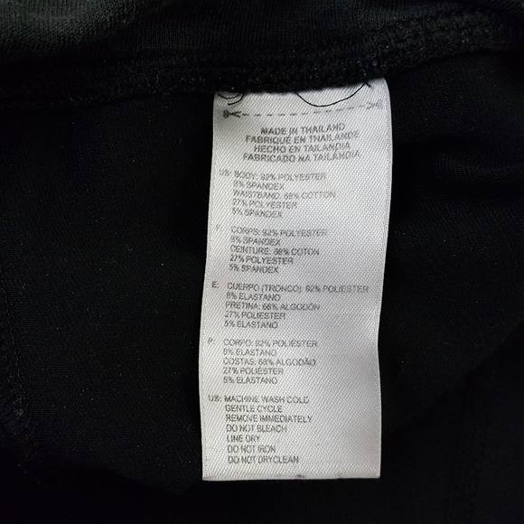 Adidas Foldover Waist Black & Gray Yoga Pants - Picture 5 of 5